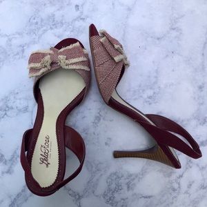 Red heels with bow women